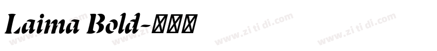 Laima Bold字体转换